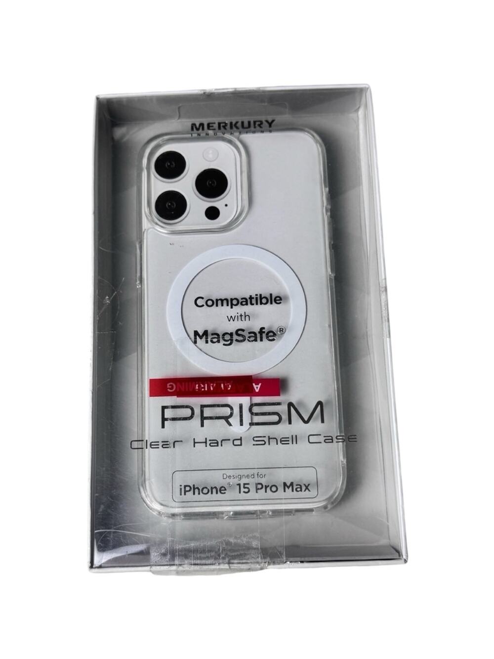 Merkury Prism Clear Hard Shell Case for iPhone 15 Pro Max